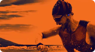 Open water zwemmer met zwemcap en op maat gemaakte zwemoordoppen van Audinc tijdens triathlon